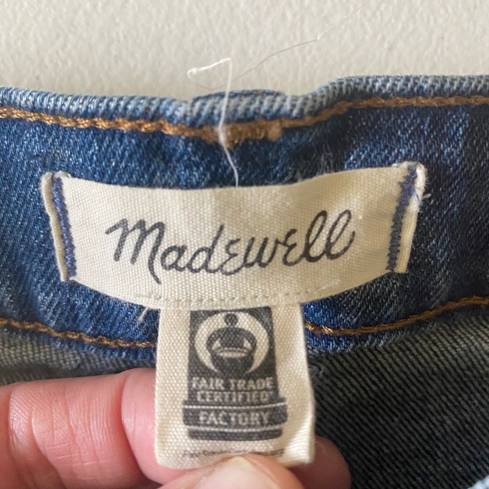 Madewell Classic Straight Jeans 29P Petite Blue Mid Wash Denim - Picture 3 of 7